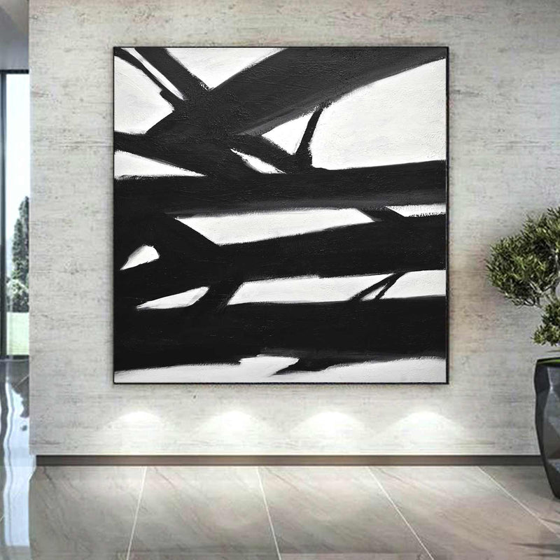 Expressionist Painting XL Canvas Silhouette Art Modern Interior