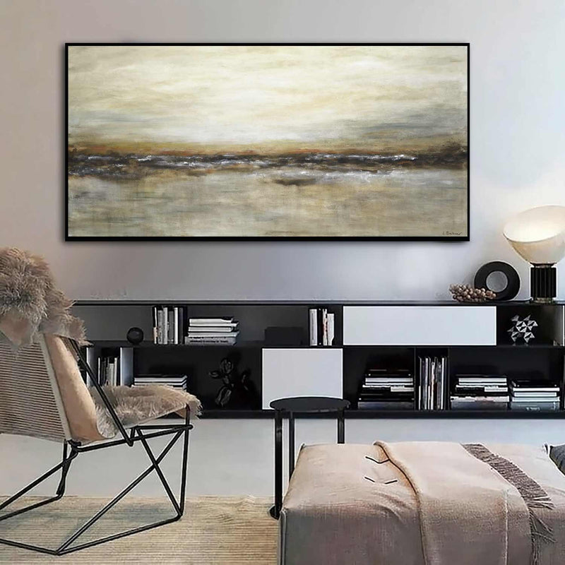 Large abstract panoramic landscape painting