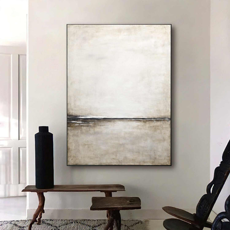 Minimalist Painting On Canvas Monochrome Art 