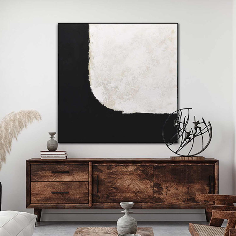 Monochrome Textured Contemporary Abstract