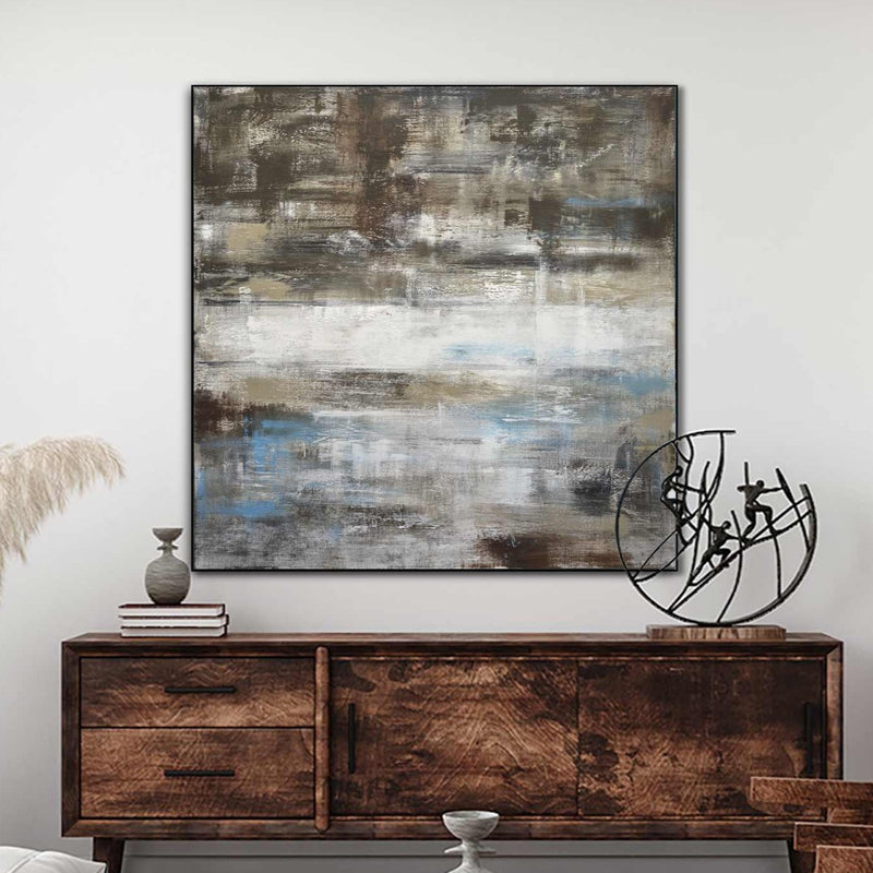 Original Large Wall Art Umber Brown Abstract Painting