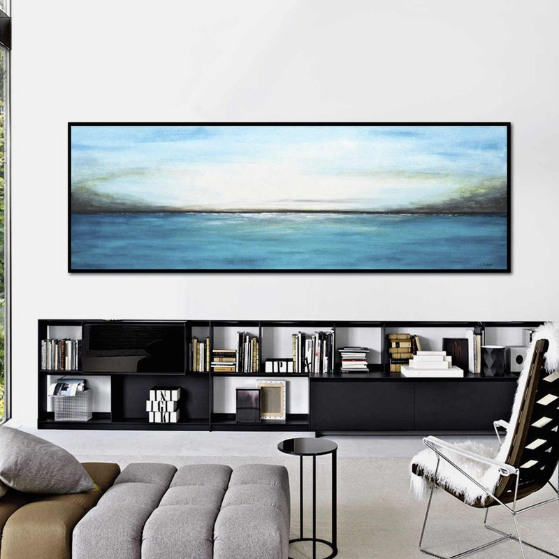 blue horizon panoramic seascape