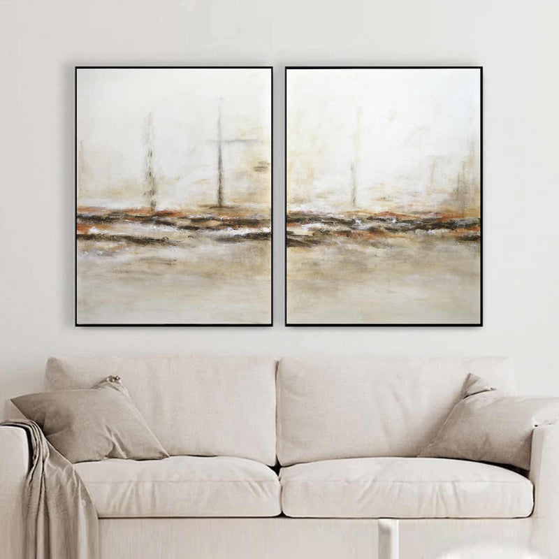 Set of 2 Abstract Paintings