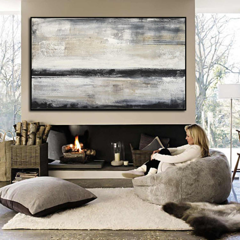 Textured Painting Rich Calming Abstract Wall Art Bedroom Oil