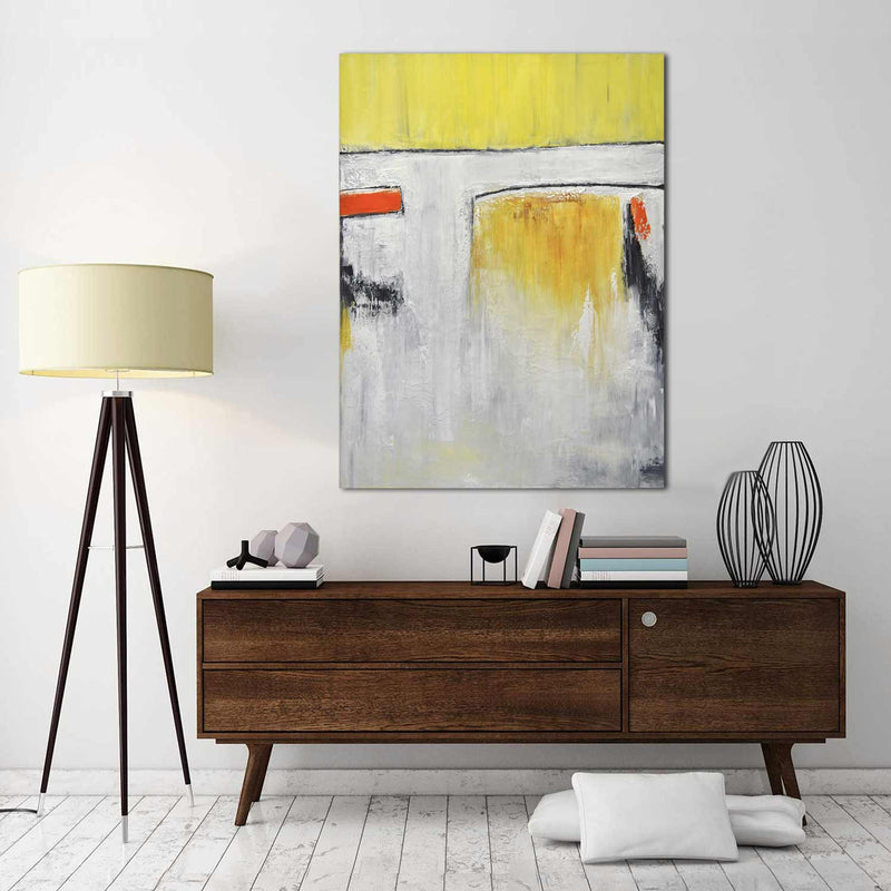 30x40 Original Yellow Abstract Painting 