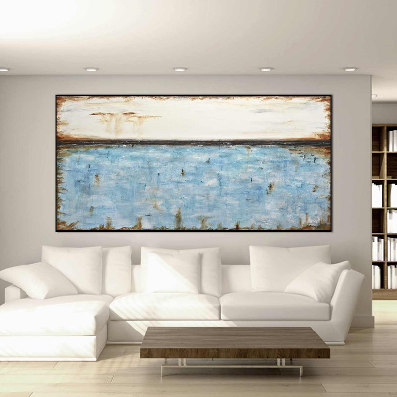 large abstract panoramic painting