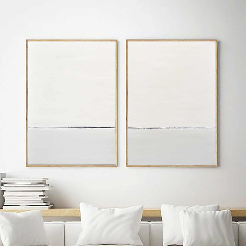 Light Uncluttered Wall Art on Canvas Neutrals set of 2