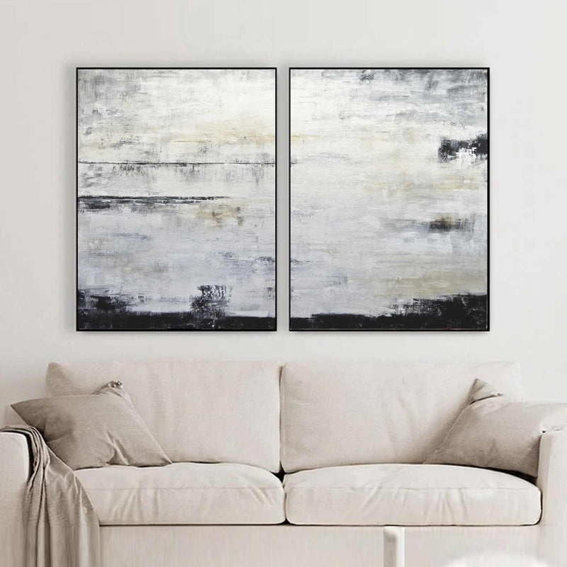 Contemporary Paintings Two Panel Abstract