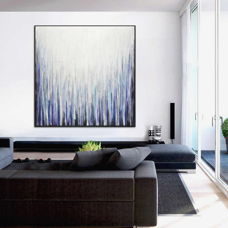 blue large abstract painting