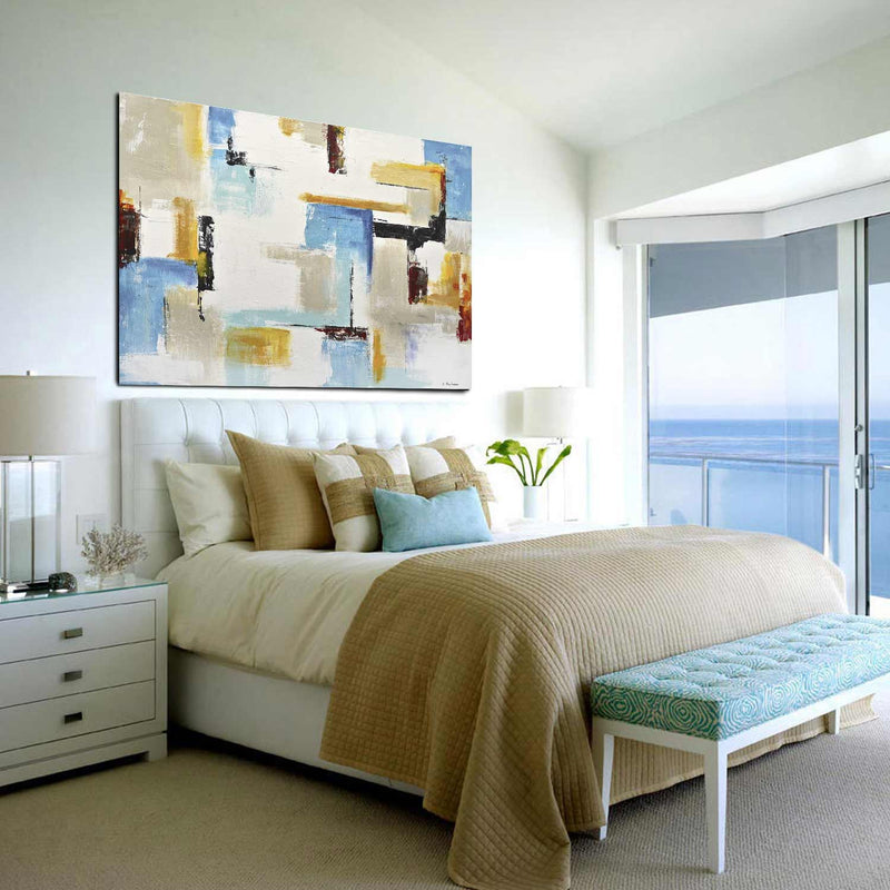 colorful painting bedroom