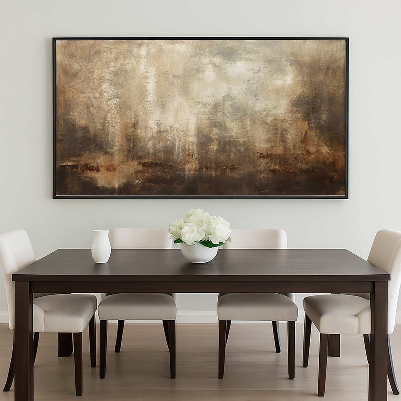 dining room Original Hand Painted Art By American Artist Warm Brown