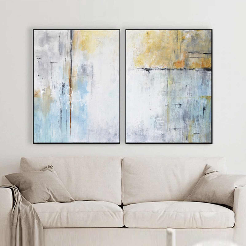 diptych Abstract Paintings Contemporary