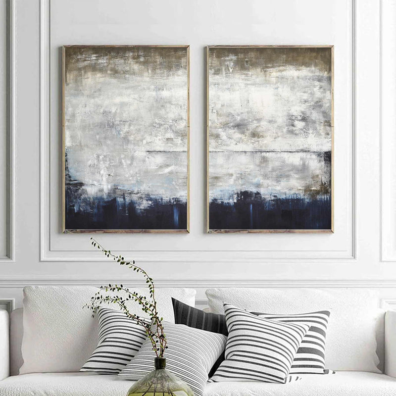 Framed Paintings Set Of Two Online Gallery Brown Gray