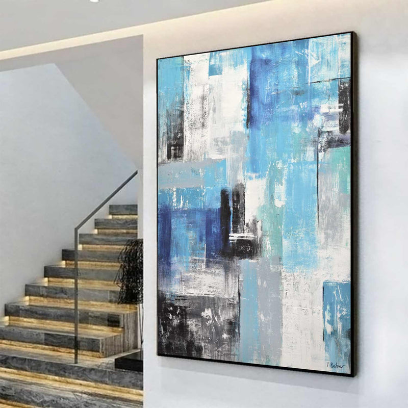 Abstract Geometric Blocks Art on wall