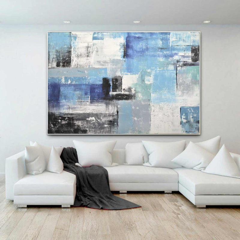 Interior Design Abstract Painting above couch