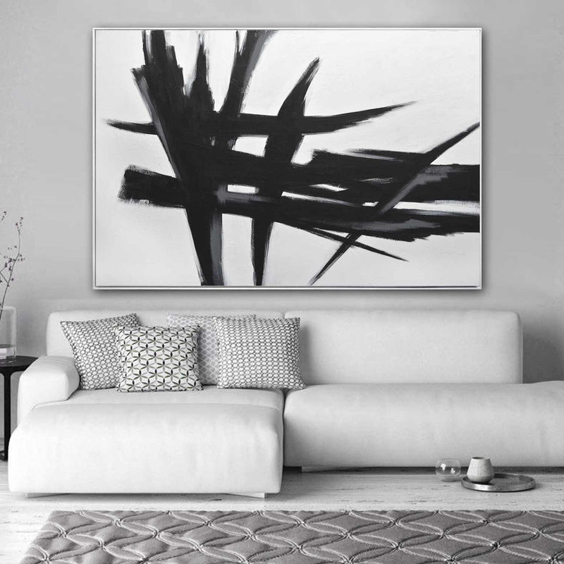 geometric lines black and white art