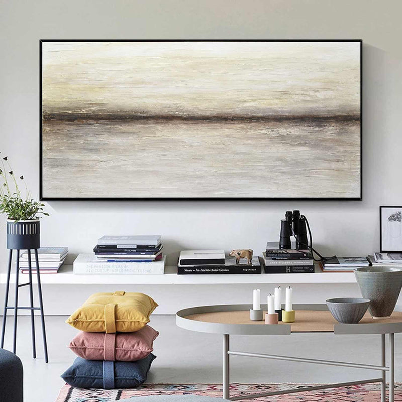 Wide Long Minimal Landscape Painting