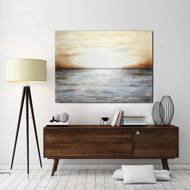 Oversized Landscape Oil Painting above dresser