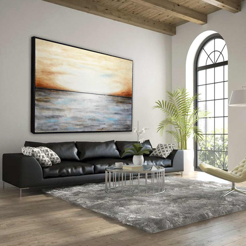 Oversized Landscape Oil Painting above couch