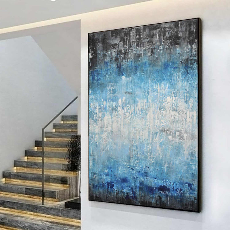 Abstract Artwork On Canvas in hallway