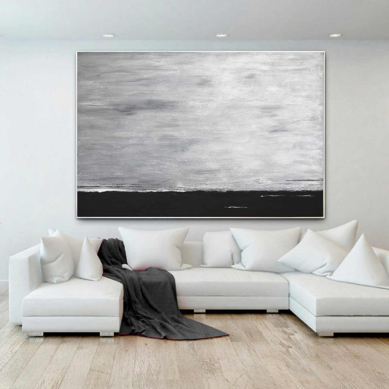 Black White large Painting By American Artist