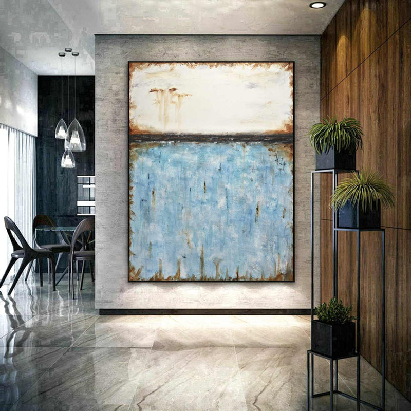 large abstract painting handmade