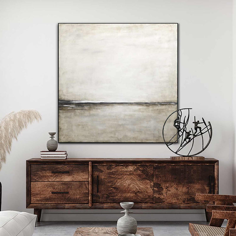 large Earth Tones Painting Contemporary Square 