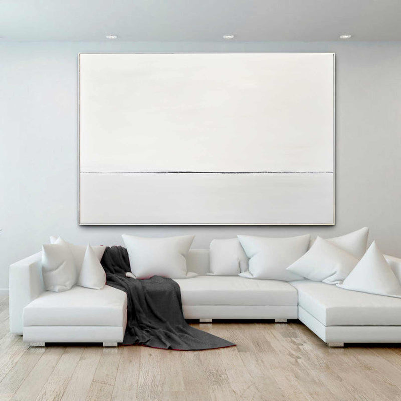 Light Modern White Painting Horizon Line 