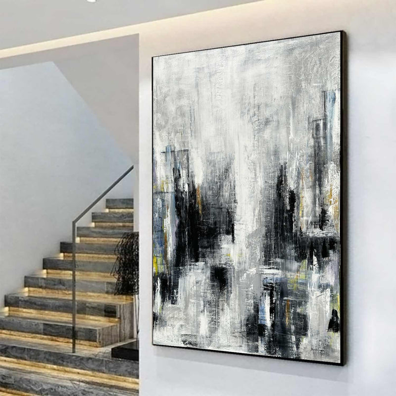 original painting in staircase