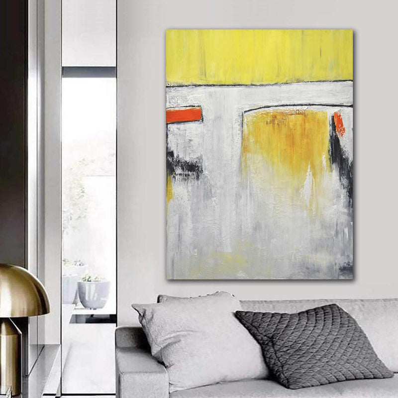 vertical 30x40 painting yellow