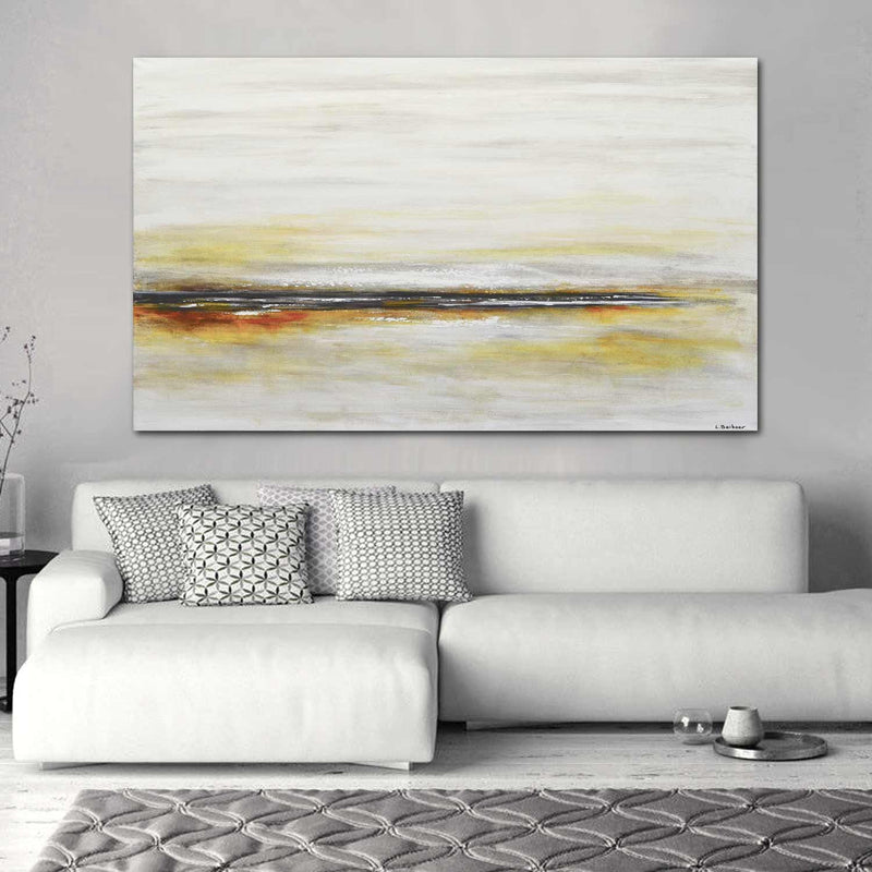 Large Abstract Wall Art Minimalist Rectangular Framed Painting