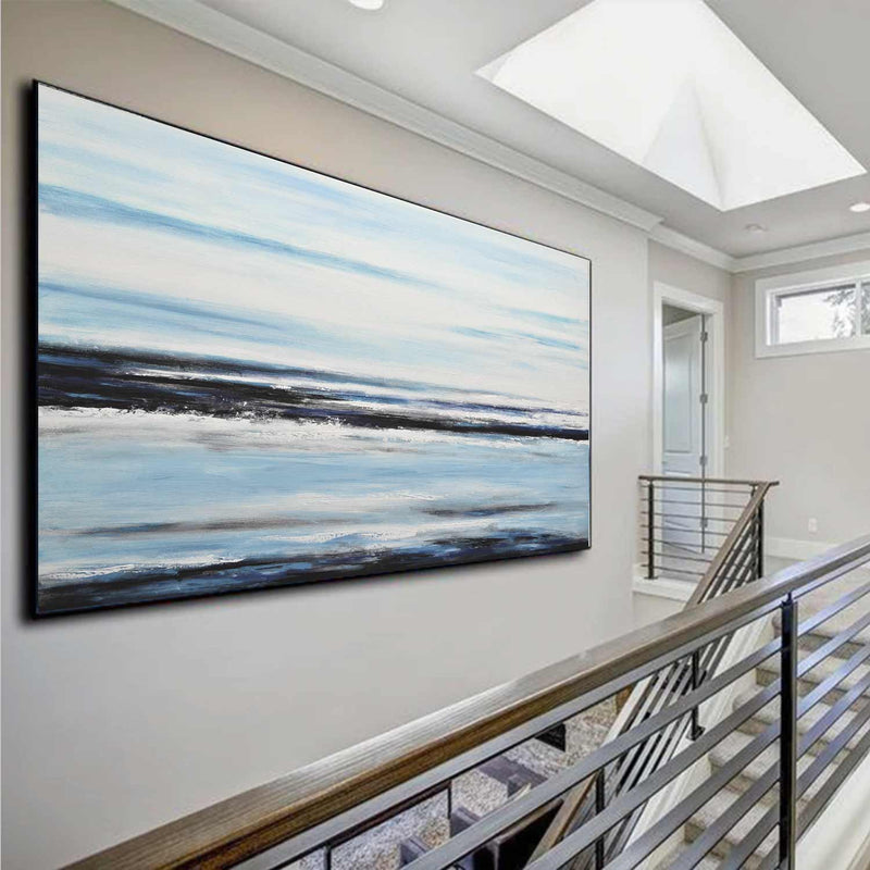 seascape painting in stairwell