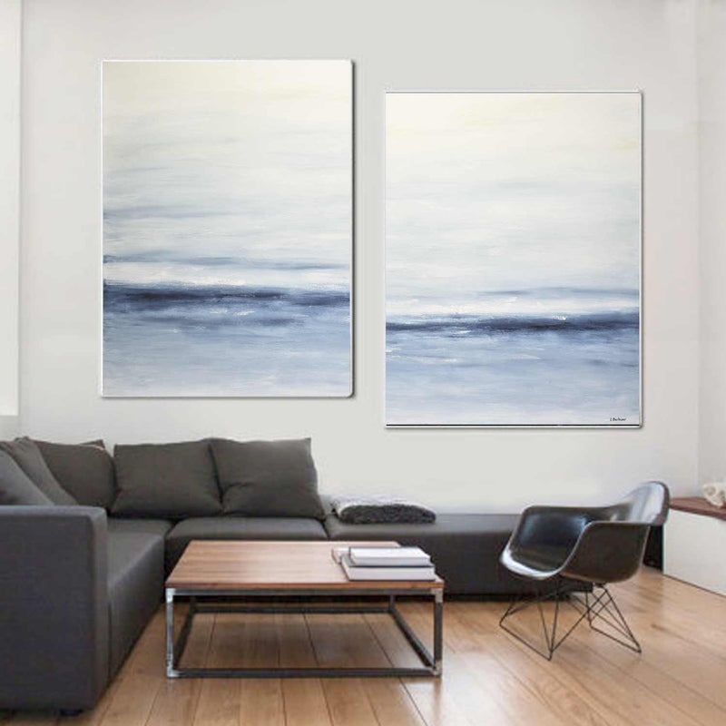 set of 2 large abstract paintings