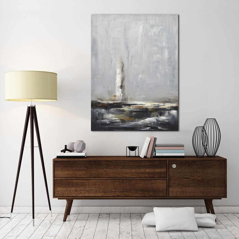 Coastal Abstract Painting Light vertical