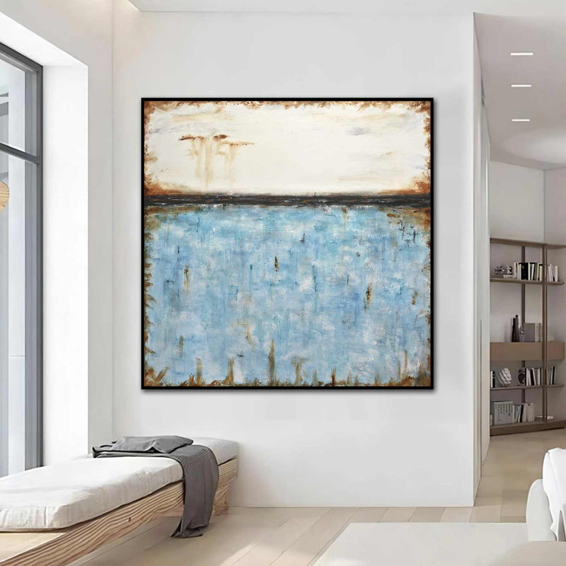 wall decor abstract turquoise