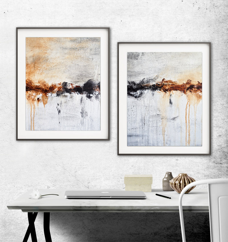 digital download print abstract set of 2 wall art diptych