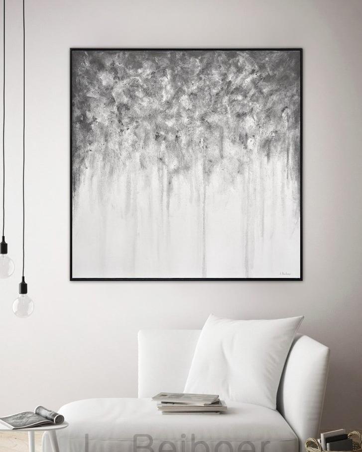 gray abstract painting modern design