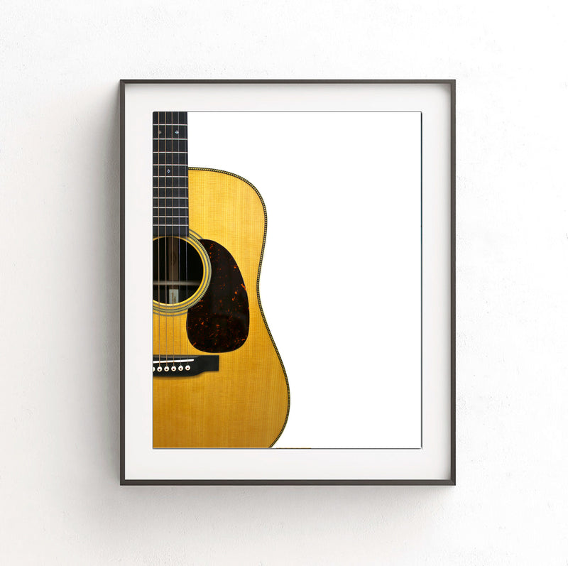 Martin HD28 acoustic guitar print poster