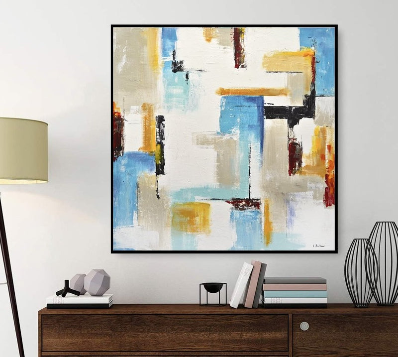 home decor abstract painting square contemporary art