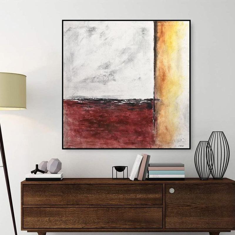red brown gray abstract painting