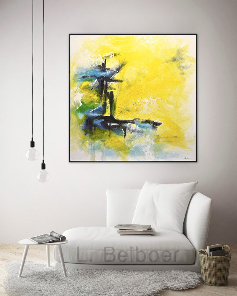 yellow oil painting large art
